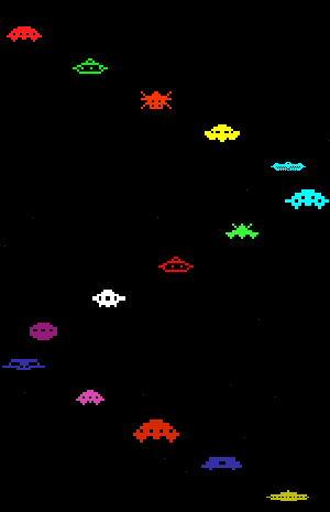 Animated Space Invaders Game GIF